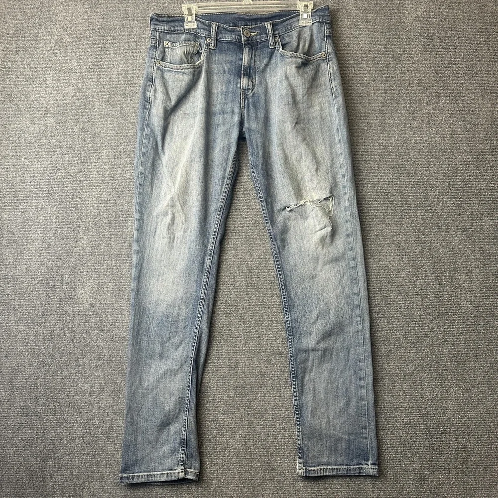 Levi's‎ 511 Jeans 32x32 Light Wash Denim Slim Straight Distressed Casual